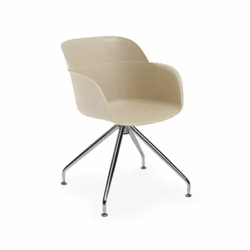 Stuhl Shell-Z Beige mit Armlehne – Bild 1