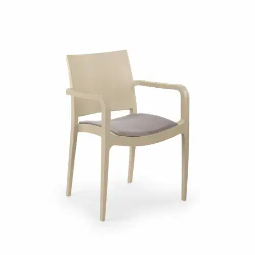 Stuhl Specto XL Pad Beige mit Armlehne