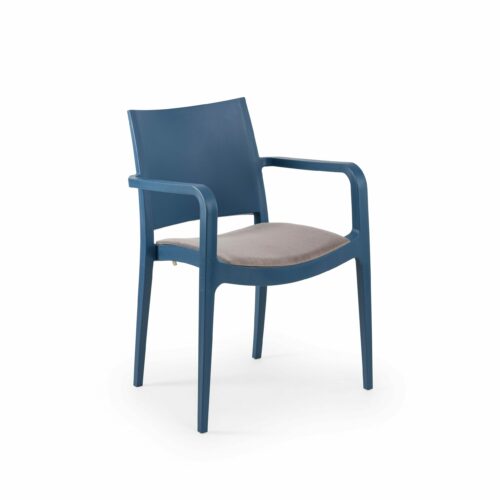 Stuhl Specto XL Pad Kobaltblau mit Armlehne