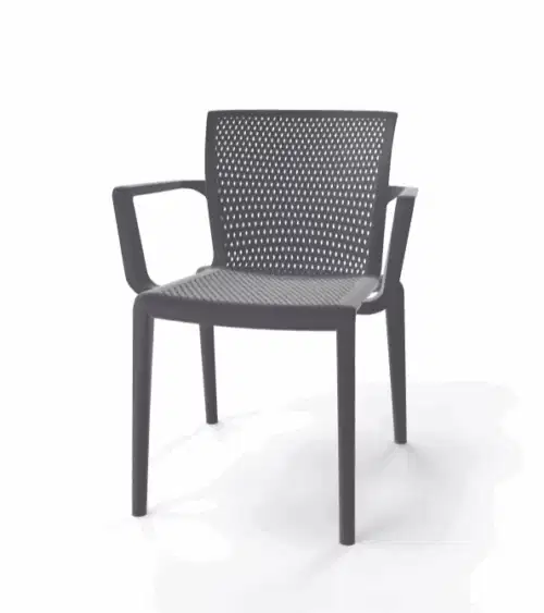 Stuhl Spyker Grau mit Armlehne – Bild 1