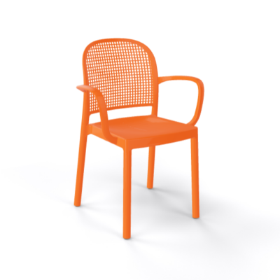 Stuhl Panama Orange mit Armlehne