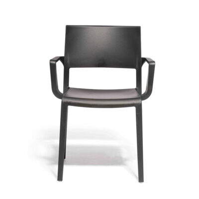 Stapelstuhl Lilibet B Schwarz – Mit Armlehnen