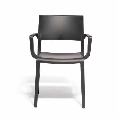 Stapelstuhl Lilibet B Schwarz – Mit Armlehnen