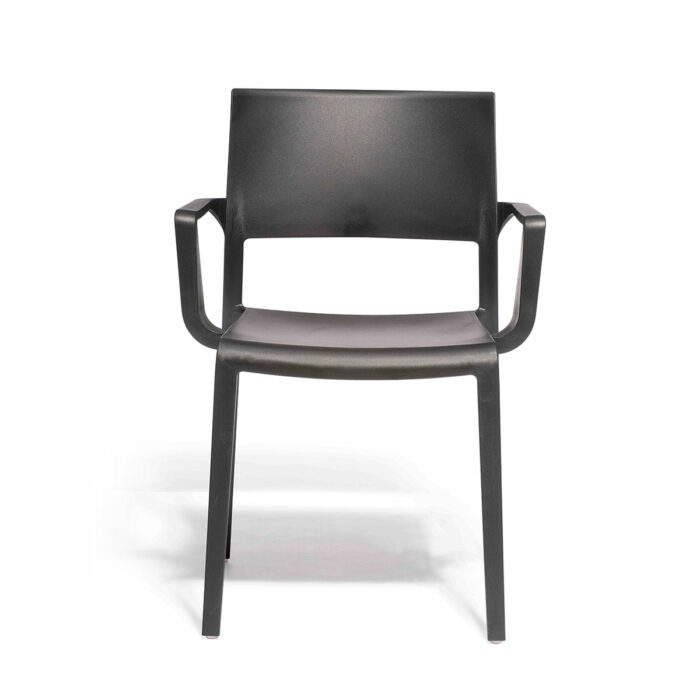 Stapelstuhl Lilibet B Schwarz – Mit Armlehnen