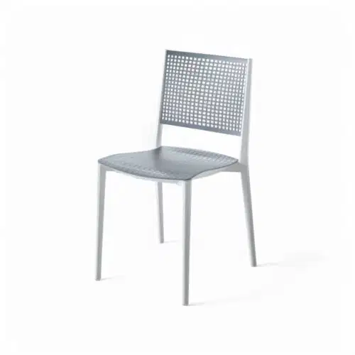 Stuhl Kalipa Perlgrau / Weiß