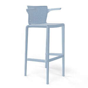 Barhocker Spyker Blassblau mit Armlehne