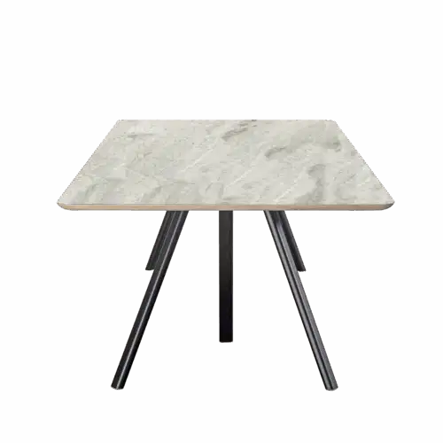 Rechteckiger Tisch Ohimà Weißer Marmor-Look (3 Größen) – Bild 1