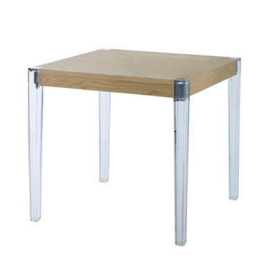 Quadratischer Tisch Together Natur Eiche / Transparent