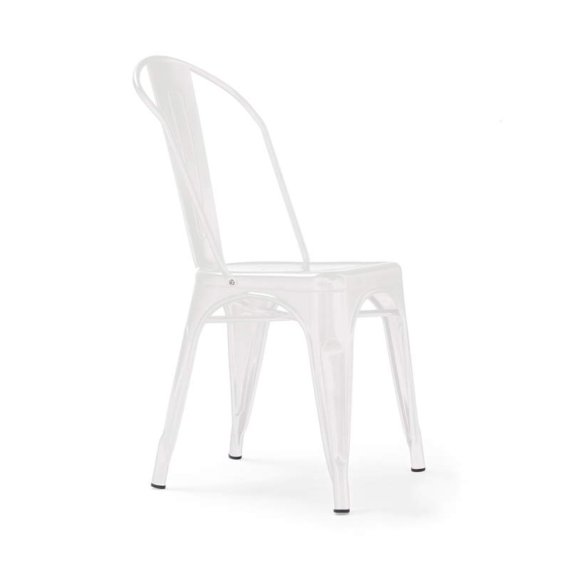 Industrial Cafe - Weiß 2 Stuhl Industrial Weiß – Bild 1