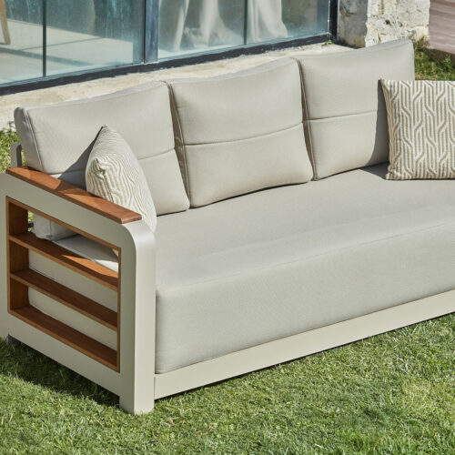 Gartenmöbel Set Larix Aluminium 3+1+1 mit Tisch – Bild 5