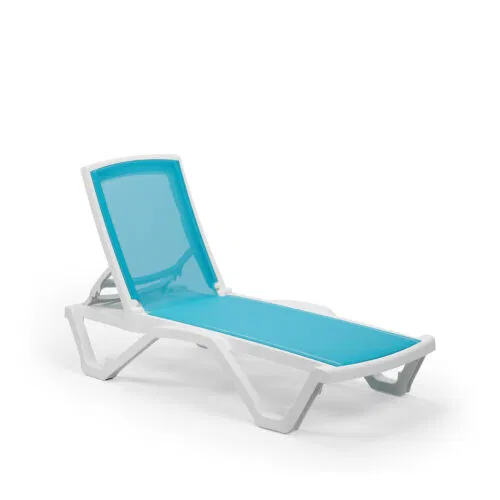 Liege Mare Ohne Armlehnen - Elfenbeinweiß und Türkis Liege Mare Ohne Armlehnen - Elfenbeinweiß und Türkis