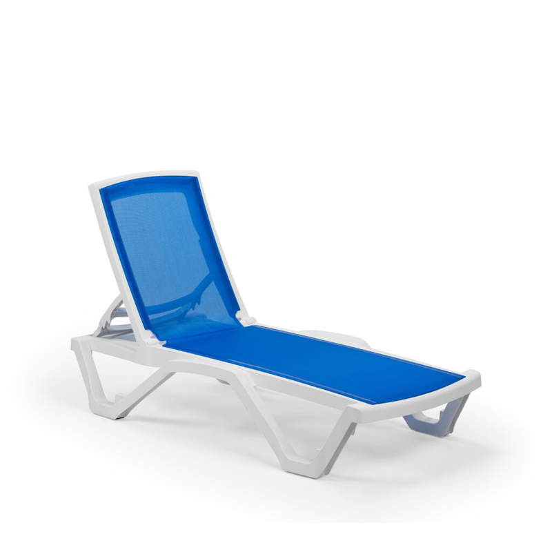 sunbed mare withoutarm white darkblue fr