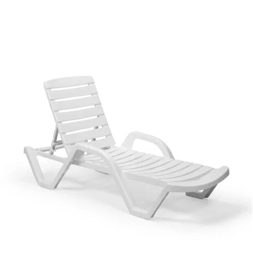sunbed_maris_witharm_white_fr1 Liege Maris Weiß – Bild 1