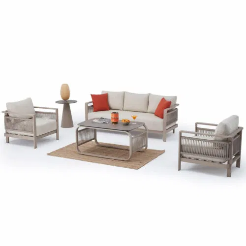 Gartenmöbel Set Venedik Aluminium 3+1+1 mit Tisch Gartenmöbel Set Venedik Aluminium 3+1+1 mit Tisch