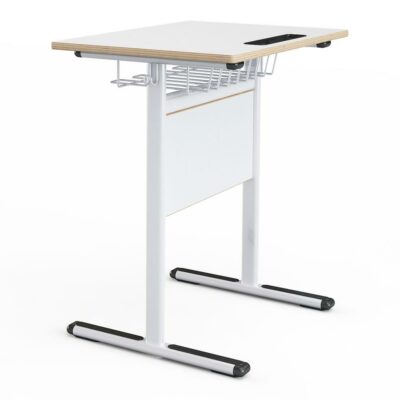 Schultisch Atlantik | Einzelplatz-MFC-Metallplatte