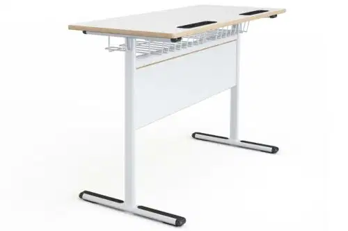 Schultisch Atlantik | Doppelplatz-MFC-Metallplatte