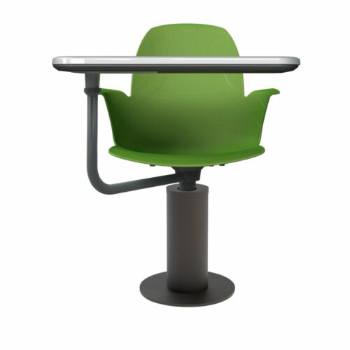 Schulstuhl Linx | Säulenfuß – Schreibtablett - Avocado – Bild 2