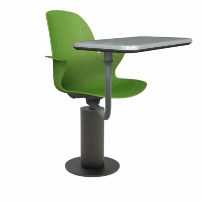 Schulstuhl Linx | Säulenfuß – Schreibtablett - Avocado