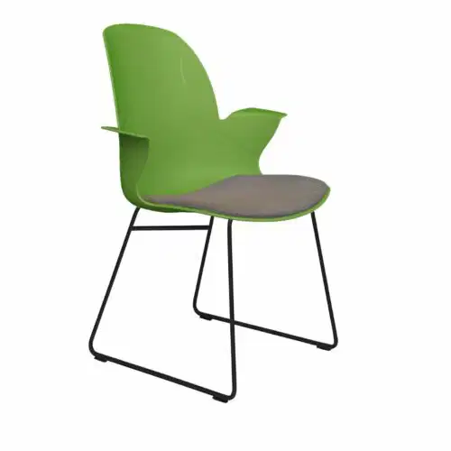 Schulstuhl Linx Gepolstert | Metallfuß – Avocado/Cosmos