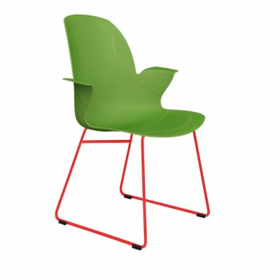 Schulstuhl Linx | Metallfuß – Avocado/Lava