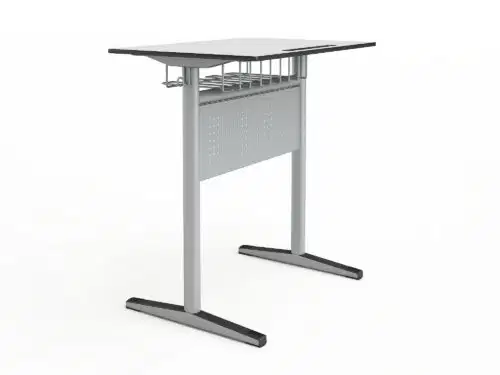 Schultisch Mars | Einzelplatz-HPL-Metallplatte