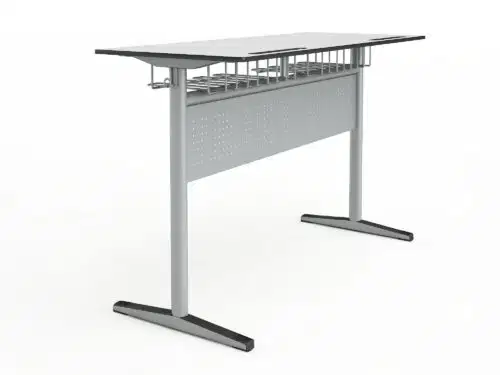 Schultisch Mars | Doppelplatz-HPL - Metallplatte – Bild 1