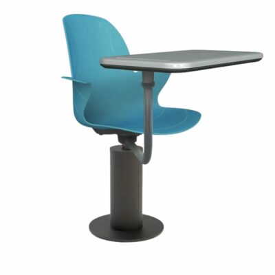 Schulstuhl Linx | Säulenfuß – Schreibtablett - Navy