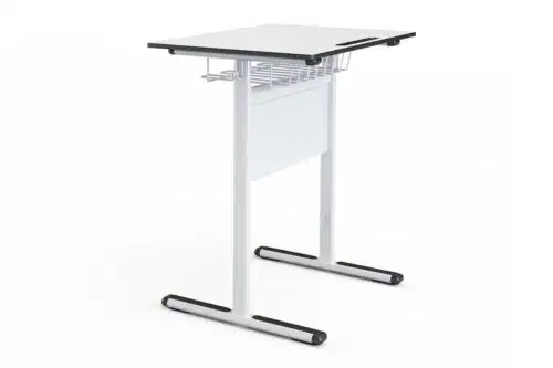 Schultisch Atlantik | Einzelplatz-HPL - Metallplatte – Bild 1