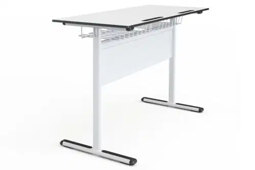 Schultisch Atlantik | Doppelplatz-HPL - Metallplatte – Bild 1