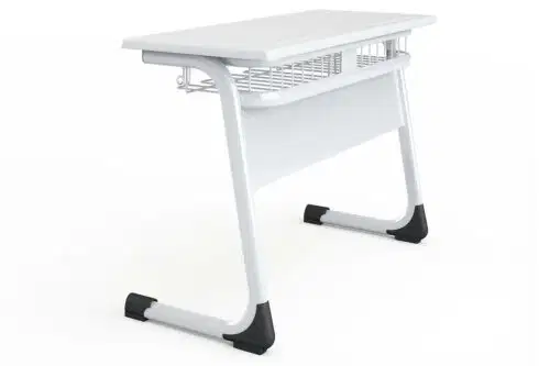 Schultisch Elegan | Doppelplatz-Werzalit-Metallplatte – Bild 1