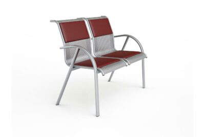 Wartezimmer Stuhl Petek | 2-Sitzer Bordeaux