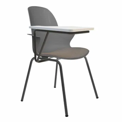 Schulstuhl Linx Gepolstert | Metall 4-Fuß – Schreibtablett – Stone Schulstuhl Linx Gepolstert | Metall 4-Fuß – Schreibtablett – Stone
