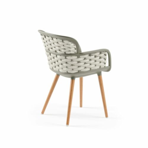 Stuhl Eva-N Geflecht Zementgrau & Beige – Bild 2