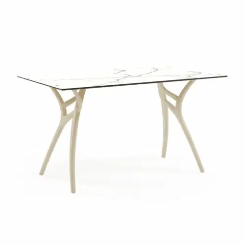 Rechteckiger Tisch IVY | Beige-Fuß – Bild 1