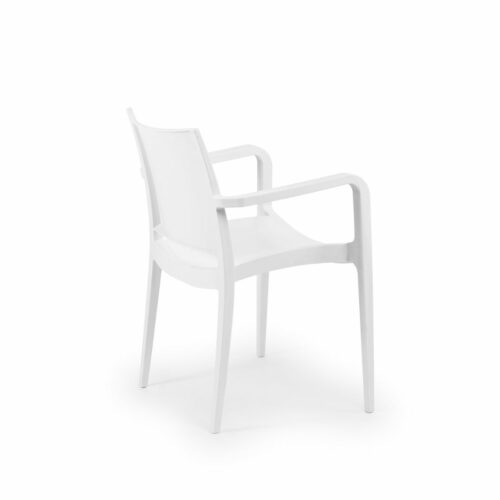 Stuhl Specto-XL Milchweiß mit Armlehne – Bild 2