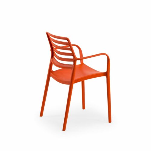 Stuhl Louise XL Orange mit Armlehne – Bild 2
