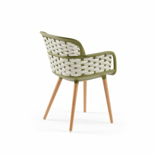 Stuhl Eva-N Geflecht Khaki & Beige – Bild 2