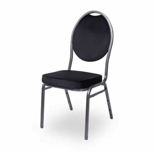 Bankettstuhl HERMAN Velours Schwarz