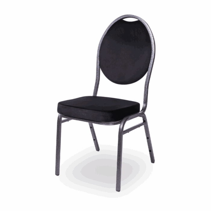 Bankettstuhl HERMAN Velours Schwarz
