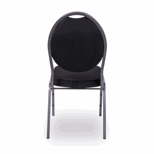 Bankettstuhl HERMAN Velours Schwarz – Bild 3