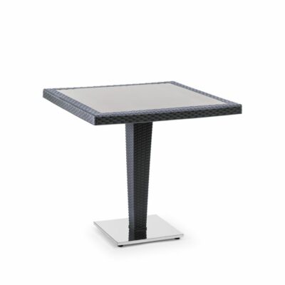 Quadratischer Tisch ANTARES 80x80 CM | Chromfüße Anthrazit