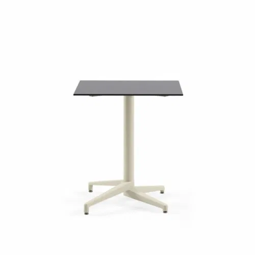 Quadratischer Tisch MOON-C / Beige Fuß / HPL/CPL Anthrazit | Fix Quadratischer Tisch MOON-C / Beige Fuß / HPL/CPL Anthrazit | Fix