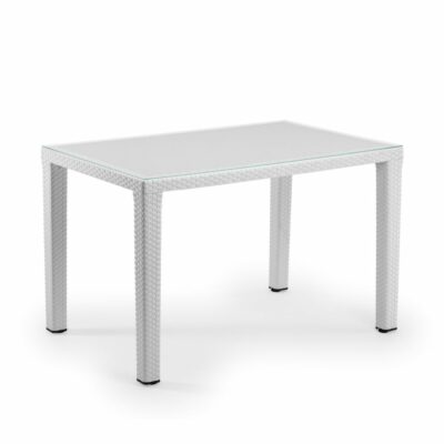 Quadratischer Tisch ANTARES 80x120 CM Milchweiß