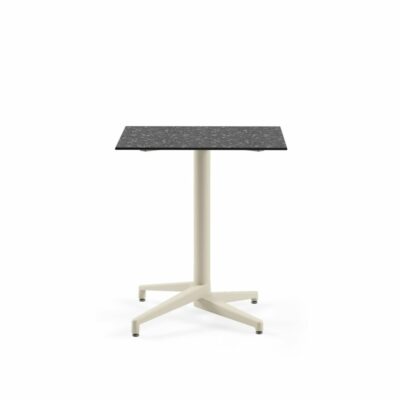 Quadratischer Tisch MOON-C / Beige Fuß / HPL/CPL TERRAZZO-3 | Fix