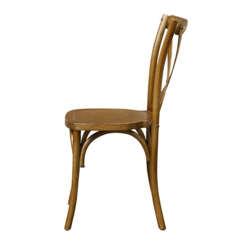 Holz Hochzeitsstuhl CROSS-BACK WOOD dunkel rustikal Holz Hochzeitsstuhl CROSS-BACK WOOD dunkel rustikal