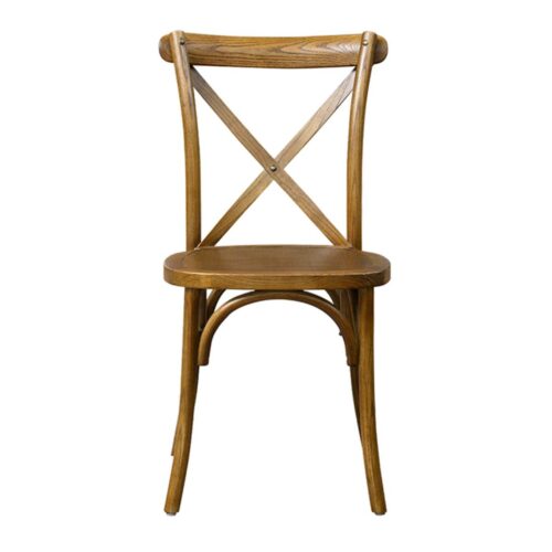 Holz Hochzeitsstuhl CROSS-BACK WOOD dunkel rustikal Holz Hochzeitsstuhl CROSS-BACK WOOD dunkel rustikal