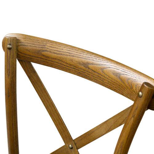 Holz Hochzeitsstuhl CROSS-BACK WOOD dunkel rustikal Holz Hochzeitsstuhl CROSS-BACK WOOD dunkel rustikal