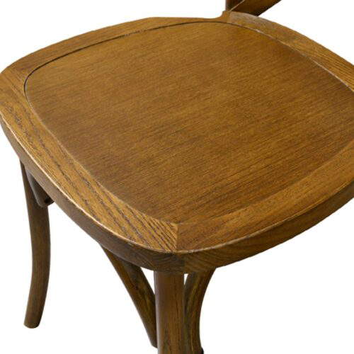 Holz Hochzeitsstuhl CROSS-BACK WOOD dunkel rustikal Holz Hochzeitsstuhl CROSS-BACK WOOD dunkel rustikal