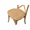 Hochzeitsstuhl CROSS-BACK WOOD Holz – RATTAN natur – Bild 8