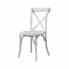 Hochzeitsstuhl CROSS-BACK WOOD Holz – gealtert weiß
